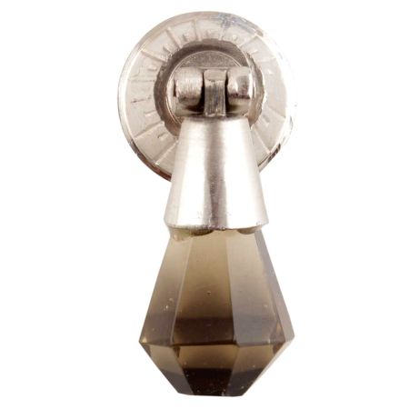 Champagne Octagon Glass Pull Teardrop Wardrobe Knob 