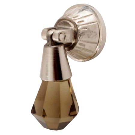 Champagne Octagon Glass Pull Teardrop Wardrobe Knob 