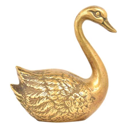 Brass Vintage Swan With Fine Engravings