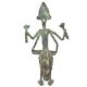 Bronze Tribal Ganesha Playing Dholak Figurine