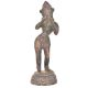 Bronze Tribal Lady Playing Tribal Trumpet