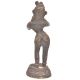 Bronze Tribal Lady Playing Tribal Trumpet