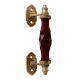 Dark Red Cut Glass Golden Small Door Handle