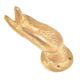 Brass  Buddhas Hand With Engraved Lotus Flower Door Pull