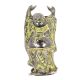 Vintage Brass  Green Laughing Buddha Door Handle