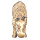 Brass Wild Rhino Standing Statue