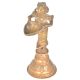 Brass Lady Holding Traditional Oil Lamp Bell