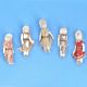 Old Handmade Porcelain Girls Figurines Set Of 5