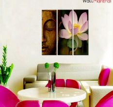 Buddha & Lotus Premium Quality Canvas Wall Hanging