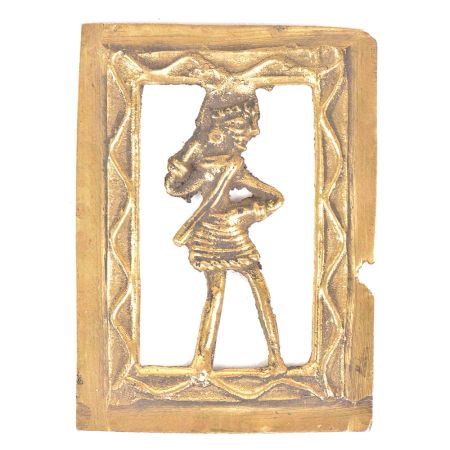 Brass Dhokra Wall Art Hanging Tribal Lady Dancing