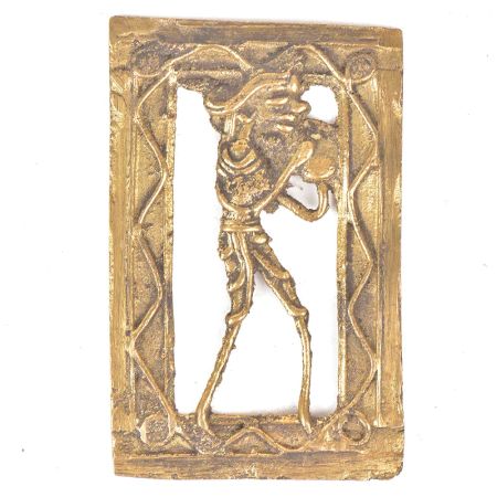 Brass Dhokra Wall Hanging Tribal Farmer