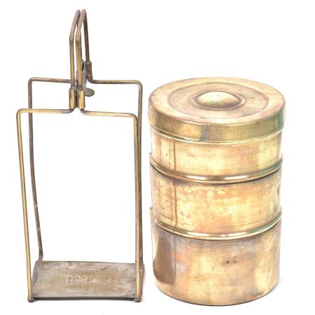 Vintage Triple Food Container Tiffin Box
