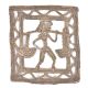 Brass Dhokra Wall Art Rural Man Carrying 2 Tribal Pots
