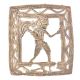 Brass Rustic Dhokra Wall Art Hanging Man Holding An Axe