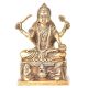 Brass Santoshi Mata Sitting On A Raised Paltform