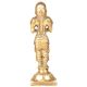 Brass Lady Standing On A Raised Platform Holding A Diya