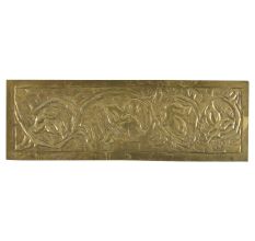 Floral Hand Carved Brass Panel