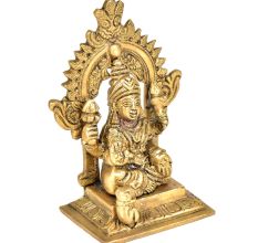 Brass Gaja Lakshmi With Kirtimukha Top
