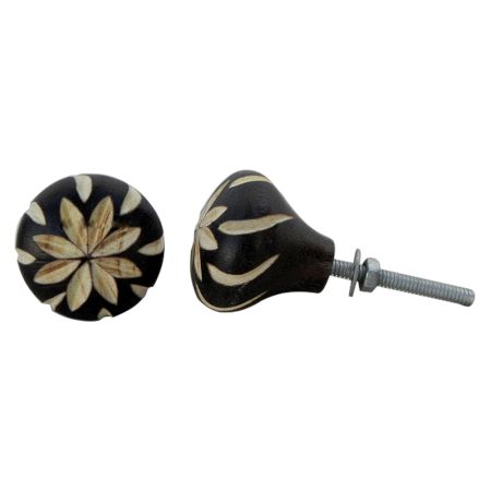 Cut Flower Wooden Knobs
