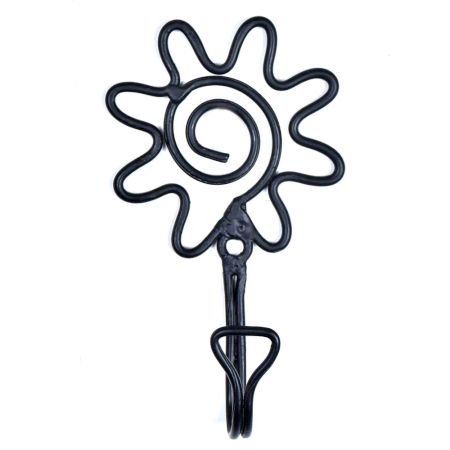Floral Wrought Iron Wall Hook(Set of 2 Pieces)