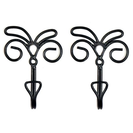 Decorative Wrought Iron Wall Hooks(Set of 2 Pieces)