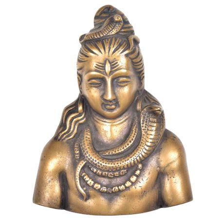 Brass Half Body Shiva Wall Art