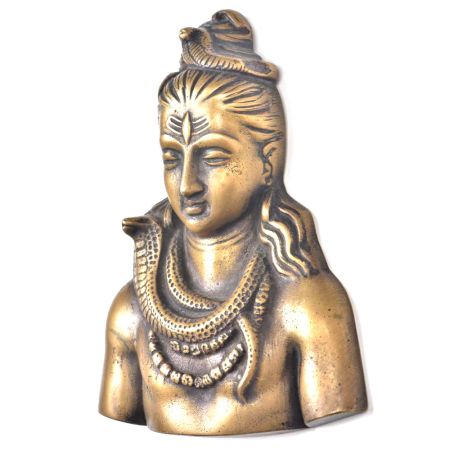 Brass Half Body Shiva Wall Art