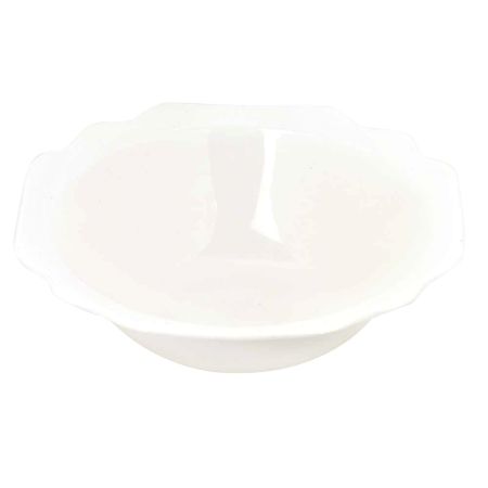 White Ceramic Designer Serving Bowl