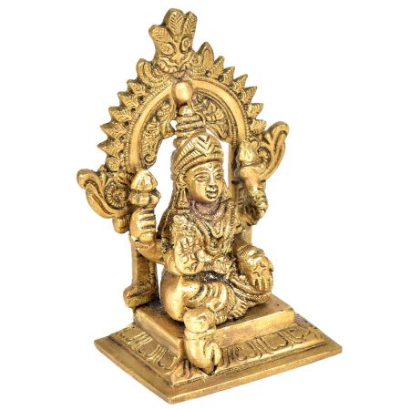 Brass Gaja Lakshmi With Kirtimukha Top