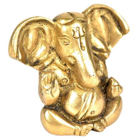 Brass Ganpati With Long Ears 1.7 inches
