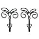 Decorative Wrought Iron Wall Hooks(Set of 2 Pieces)