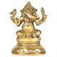 Brass Ganesha Sitting On A Raised Platform