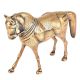 Standing Finely Engraved Brass Horse Sculpture