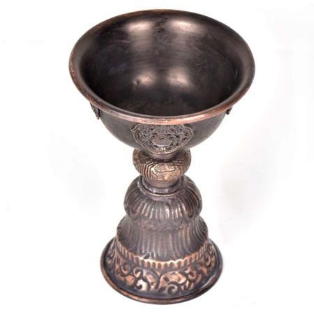 Brass Cup Shaped Incense Burner with Handle Stand