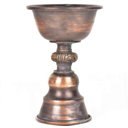 Vintage Embossed Cup Shaped Copper Incense Burner