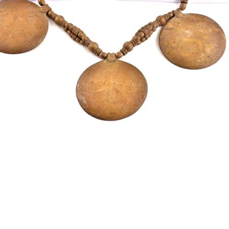 Tribal Brass Necklace With Brass Discs