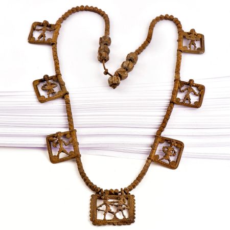 Tribal Handmande Brass Figurine Pendent Necklace