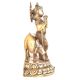 Brass Statue Of Lord Krishna Playing Flute With Cow