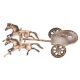 Vintage Brass Chariot pulled by Two Horses
