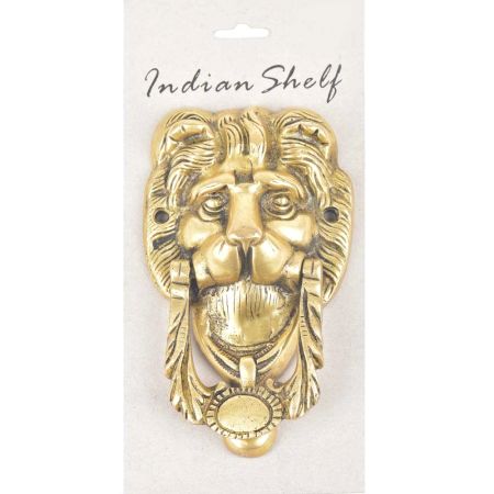 Brass Lion Face Door Knocker
