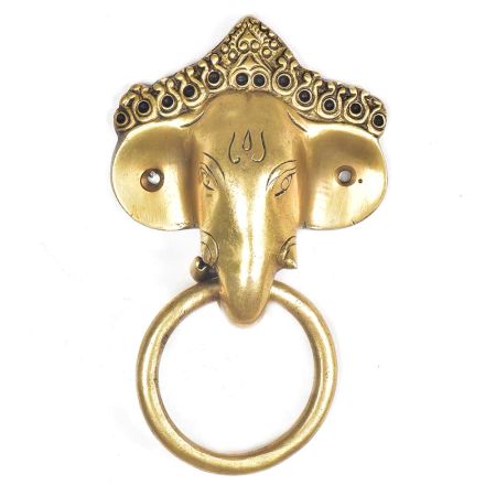 Brass Ganesha Head Door Knocker
