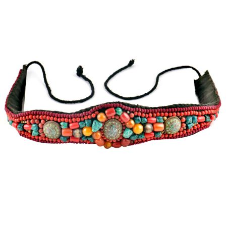 Himalayan Coral AND Turquoise Beaded Belt