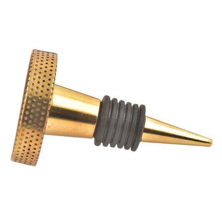 Round Cream Flower Metal And Bone Wine Stopper