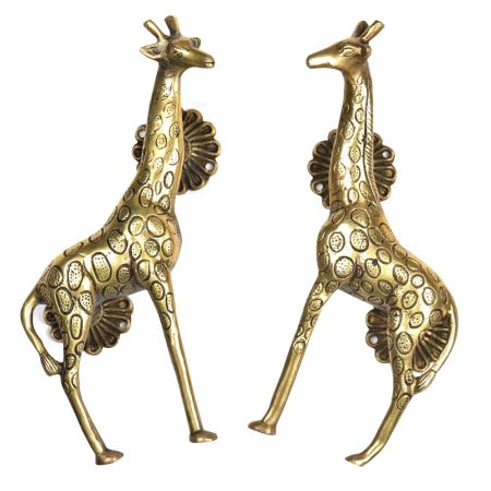 Brass Golden Giraffe Door Handle