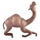 Copper Crouched Leather Camel Figurine