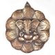 Ganapati  Leaf Figurine Carved Brass Wall Hanging