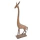 Brass Standing Giraffe Statue