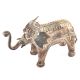 Brass Standing Elephant Statue Showpiece