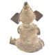 Tribal Brass Sitting Musician Ganesha Statue