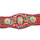 Himalayan Coral Pendent Turquoise Beaded Belt